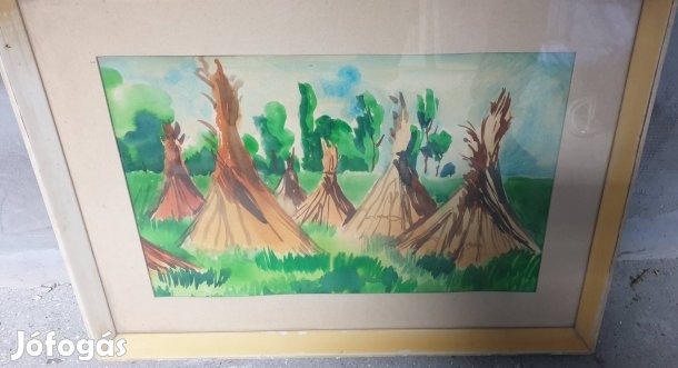 Jánossy Ferenc Tűző napsütésben című festménye