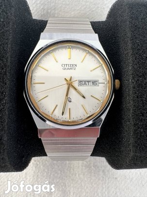 Japán Citizen eredeti kvarc férfi óra 35x39 mm tokméret acél