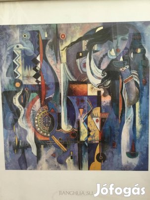 Japán festő képe kerettel