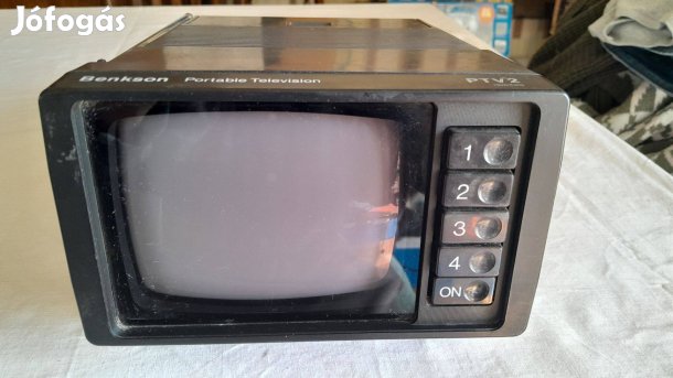 Japán hordozható BW kis TV (Retro ritkaság 1980)
