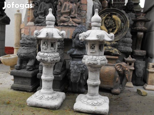 Japán kertépítő Pagoda lámpa oszlop Fagyálló műkő kerti szobor