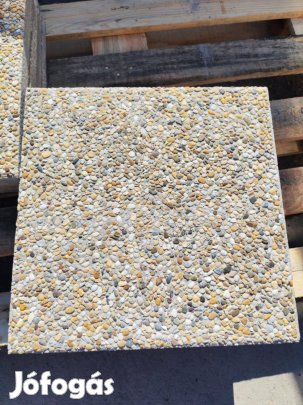 Járdalap, betonlap mosott kavicsos, gyöngykavicsos 40x40cm