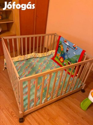 Járóka, állítható 120x120 + Matrac