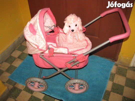Játék babakocsi 66x40 lapra csukós kutyával újak van babás is kiváló