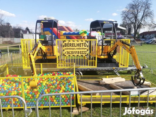 Játék markoló és rönkrakodó bérelhető rövid- és hosszútávra