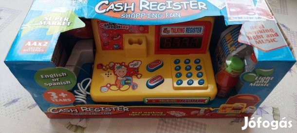 Játék pénztárgép,grill szett eladó-Új