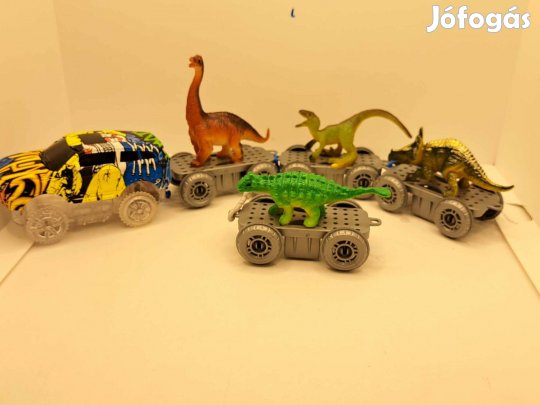 Játék szállító jármű 5 darabos/Dinoszaurusz figurákkal