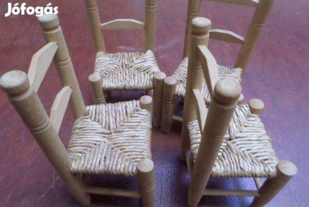 Játék szék bababútor kézműves Új natúr fa