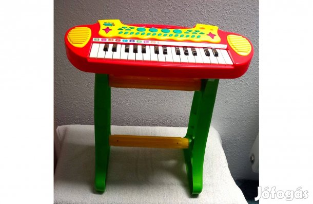 Játék szintetizátor, gyerek szintetizátor, állványos