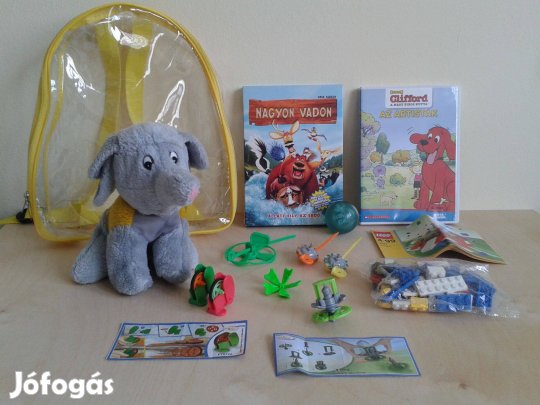 Játékcsomag - Kinder, mese DVD, plüss (újszerű állapot)
