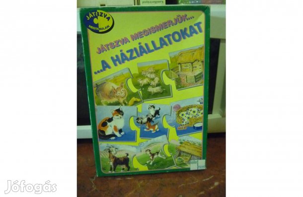 Játszva megismerjük a háziállatokat társasjáték kicsiknek