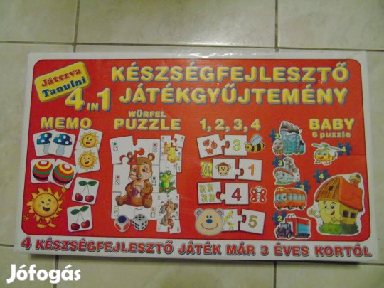 Játszva tanulni Készségfejlesztő 4 in 1 játékgyűjtemény kicsiknek