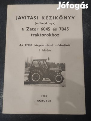 Javítási kezikönyv a zetor 6045 és 7045 traktorokhoz