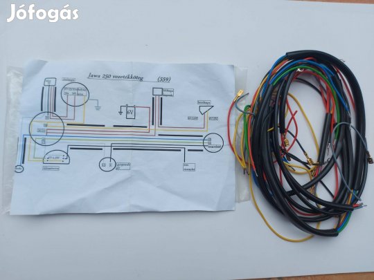 Jawa 559/250 "csepptankos" vezetékköteg