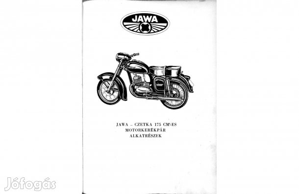 Jawa Cetka 175 ös motorkerékpár alkatrész katalógus
