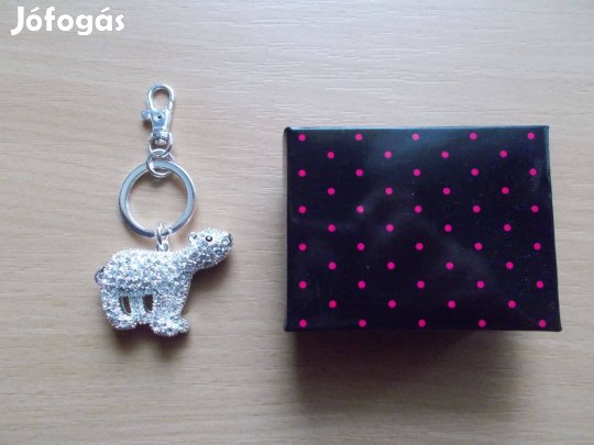 Jegesmedve, jegesmaci, Új kulcstartó, csillogó kövecskékkel
