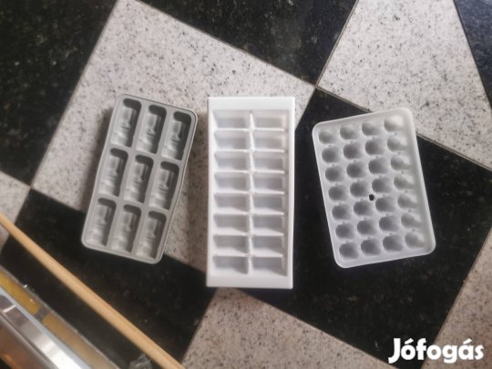 Jégkocka készítő, jégkocka tartó, 3 db-os, új