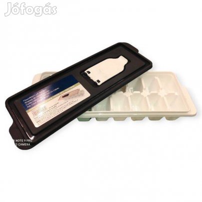 Jégkockatartó doboz szürke fedéllel 0% BPA, fehér műanyag, szivárgás