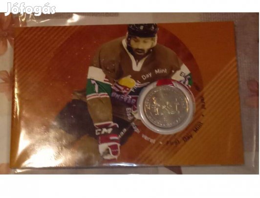 Jégkorong VB 50 forintos első napi veret, 2018., díszcsomagolásban