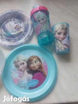 Jégvarázs,  Frozen porcelán étkészlet, pohár, kulacs