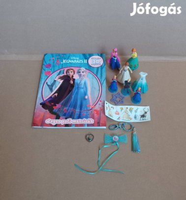 Jégvarázs matricás album medál Kinder figura Frozen Disney 