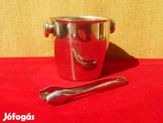 Jégvödör, jégfogó csipesszel