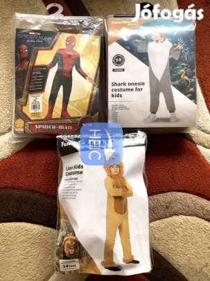 Jelmezek oroszlán, pókember, cápa