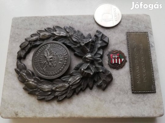 Jelzet Ludvig plaket egyedi MÁVAG sport plaket ritka db