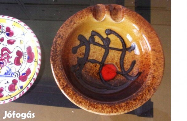 Jelzett Sarkadi kerámiatányér dísztányér falitányér fali tányér