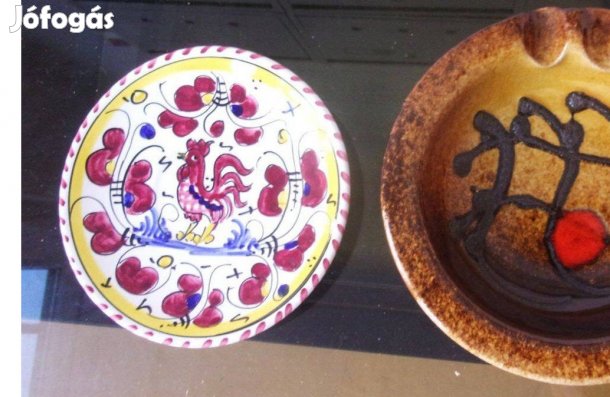 Jelzett kerámia tányér dísztányér falitányér fali tányér népművészeti