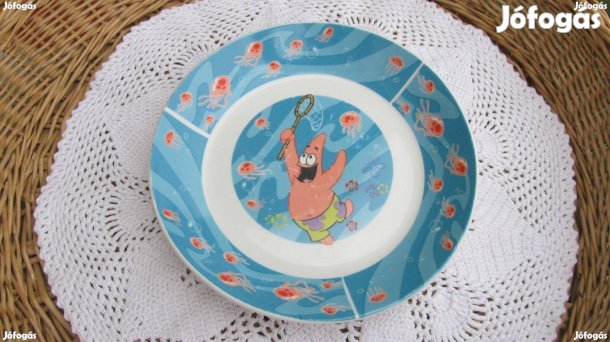 Jelzett porcelán mesemintás gyerektányér - Csillag Patrik