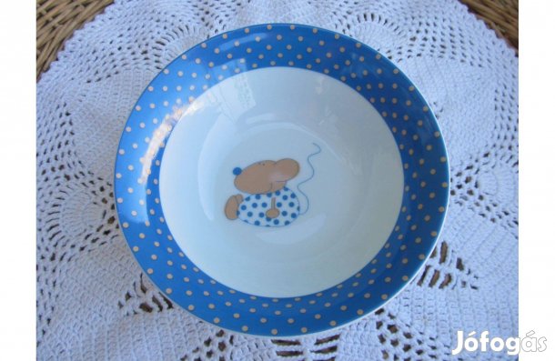 Jelzett porcelán mesemintás müzlis tál