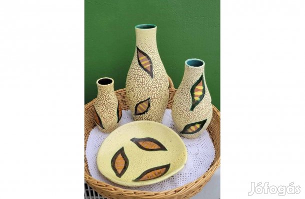 Jelzett retro B. Várdeák Ildikó kerámia váza