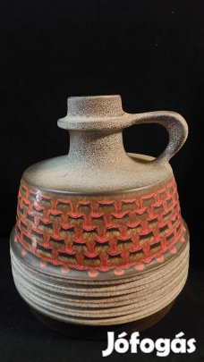 Jelzett retro iparművész kerámia váza korsó