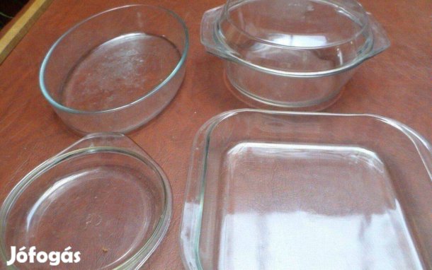 Jénai tál üveg edény gyűjtemény újszerű