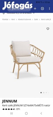 Jennum kerti fotel féláron