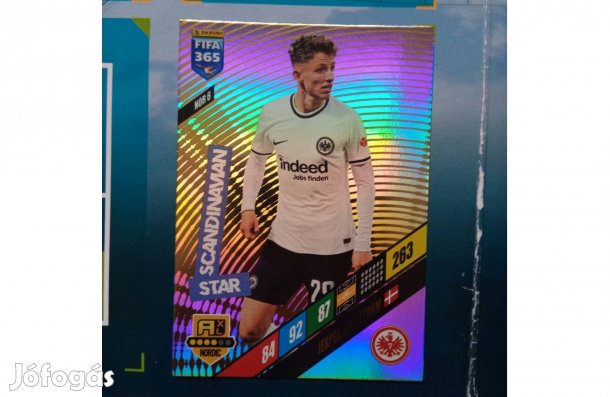 Jesper Lindstrom Panini Fifa 365 2024 Scandinavian Star focis kártya
