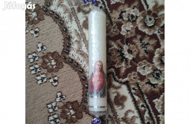 Jézus ábrás dekoratív gyertya kb. 24cm hosszú