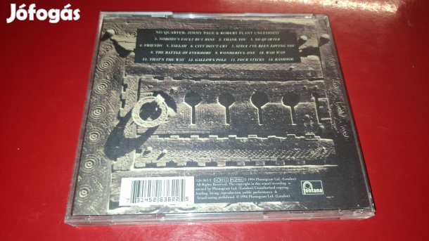 Jimmy Page & Robert Plant Unleadded Cd 1994