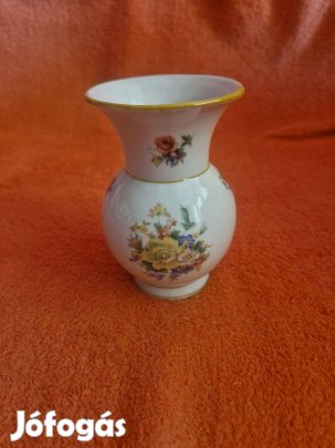 Jlmenau virágmintás régi porcelán váza 13cm magas