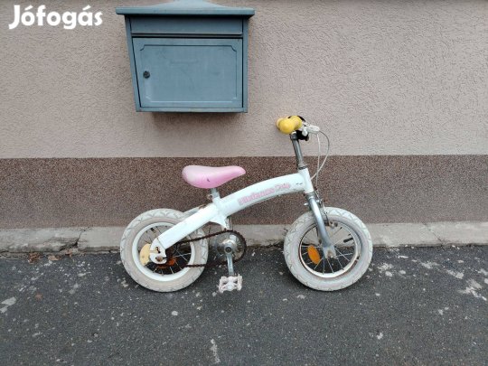Jó állapotú Balance gyerek fehér 12" szabadonfutós kerékpár! (59)
