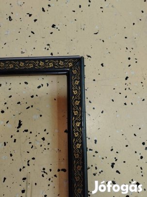 Jó állapotú Díszes fa fekete fali festmény képkeret! (1)