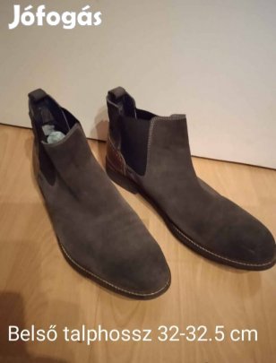 Jó állapotú Josef Siebel férfi velúr bokacsizma 