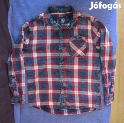 Jó állapotú Tom Tompson kőmosott férfi retró pamut ing S M méret
