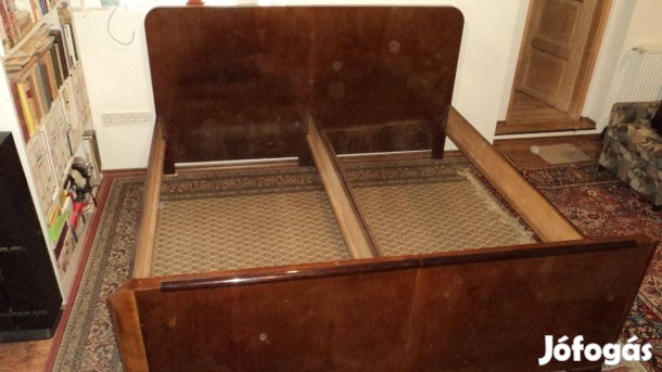 Jó állapotú dupla ágy (Art dekó)