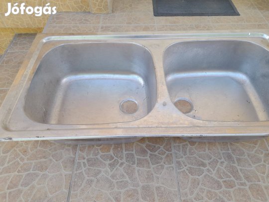 Jó állapotú kór kétmedencés mosogató!!