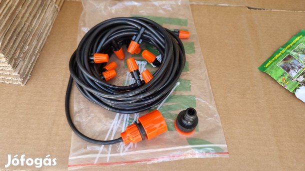 Jó áron, 10m-es csepegtető szett 10 csepegtető fejjel, csatlakozókkal