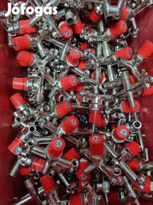 Jó áron, 2db kompresszor csonk levegő elzáró elosztó csap 2 kimenettel