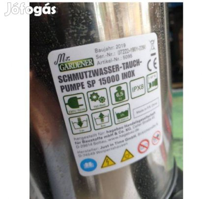 Jó áron, 3állású szintjelzővel 750W-os szennyvíz szivattyú, garanciáva
