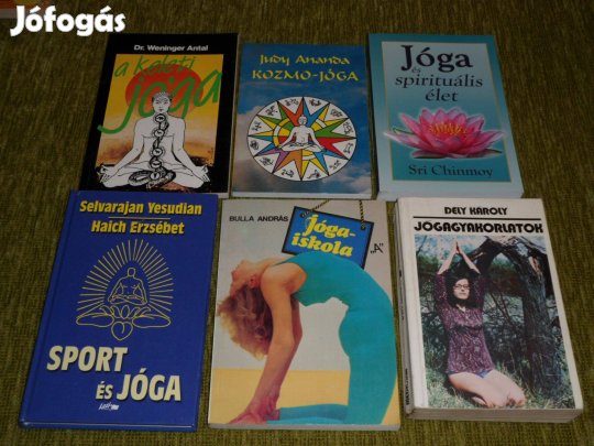 Jóga könyvcsomag hat könyvből összeállítva eladó
